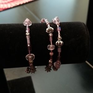 Purple and silver bracelet